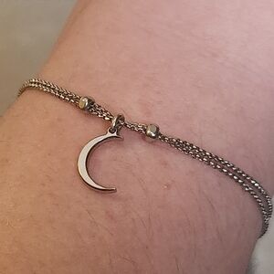 Sterling Silver Cresent Moon Bracelet